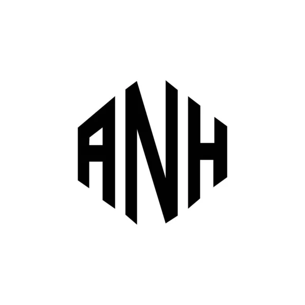 Дизайн Логотипу Літери Anh Формою Багатокутника Дизайн Логотипу Багатокутника Кубика — стоковий вектор