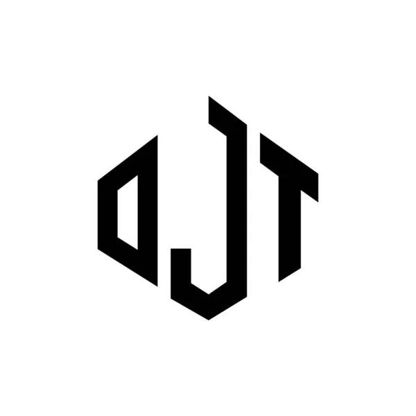 Ojt Lettre Logo Design Avec Forme Polygone Ojt Polygone Forme — Image vectorielle