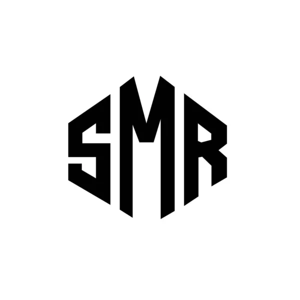 Design Logotipo Carta Smr Com Forma Polígono Design Logotipo Forma — Vetor de Stock