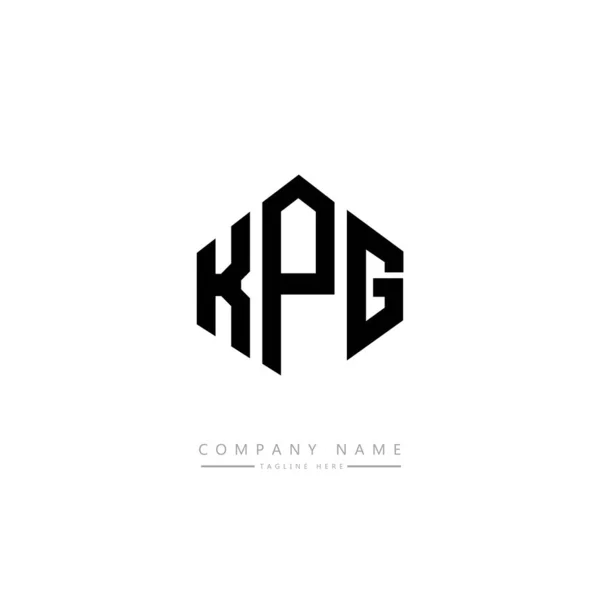 Kpg Letter Logo Design Polygon Shape Cube Shape Logo Design — Stock Vector