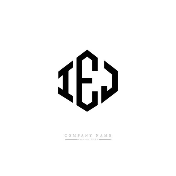 Iej Letter Logo Design Polygon Shape Cube Shape Logo Design — Stock Vector