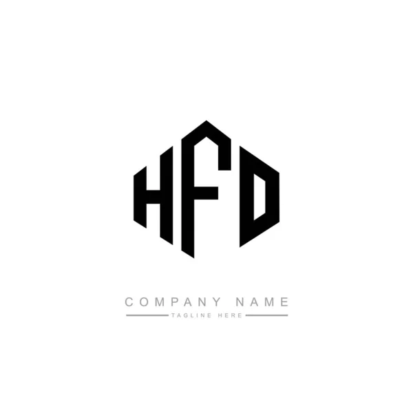 Hfo Letter Logo Design Polygon Shape Hfo Polygon Cube Shape — стоковый вектор