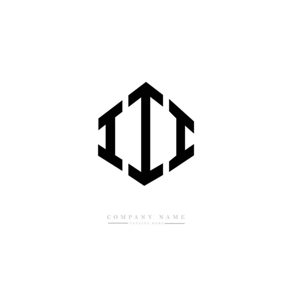 Iii Bokstäver Logotyp Design Med Polygon Form Kub Form Logotyp — Stock vektor