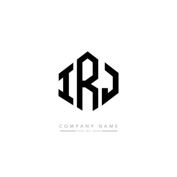 Irj Lettre Logo Design Avec Forme Polygone Conception Logo Forme — Image vectorielle