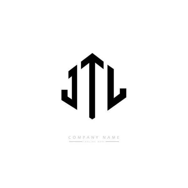 Jtl Letter Logo Design Polygon Shape Jtl Polygon Cube Shape — Stockový vektor