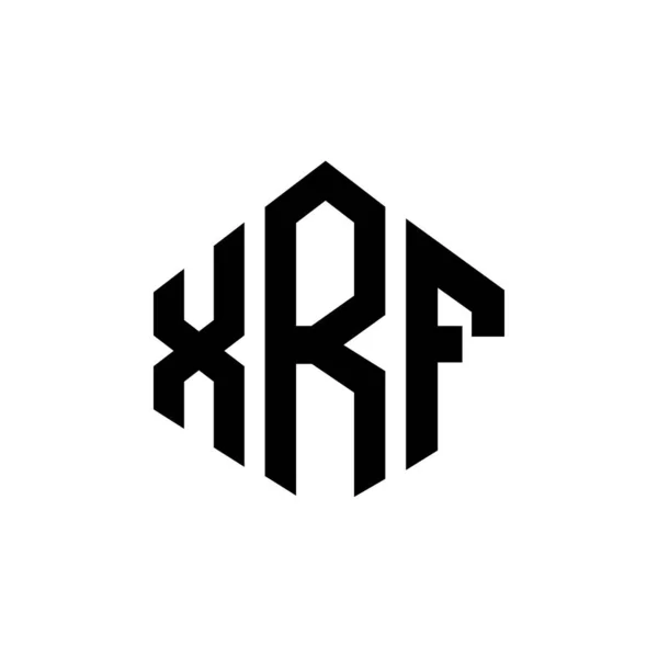 Projekt Logo Litery Xrf Kształcie Wieloboku Projekt Logo Wieloboku Sześcianu — Wektor stockowy
