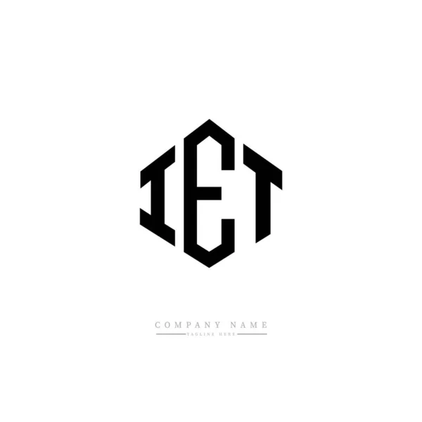 Iet 디자인 다각형 디자인 헥사곤 로고는 검은색의 템플릿이다 모노그램 부동산 — 스톡 벡터