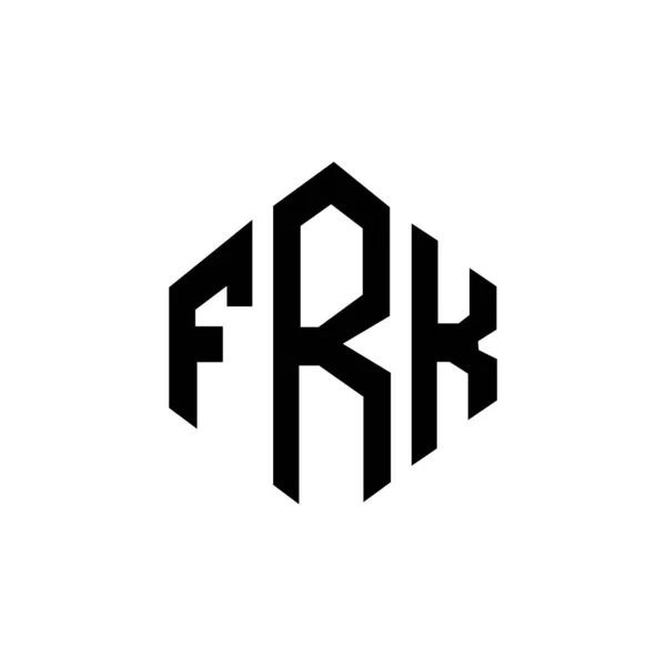 Frk Letter Logo Design Polygon Shape Frk Polygon Cube Shape — ストックベクタ
