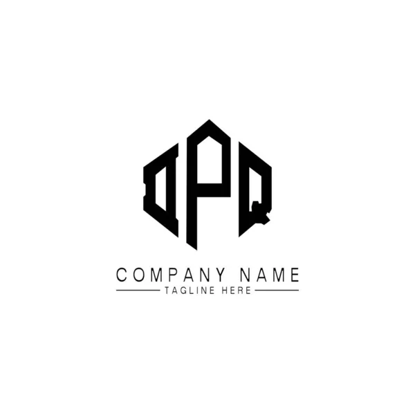 Dpq Letter Logo Design Polygon Shape Dpq Polygon Cube Shape — Vetor de Stock