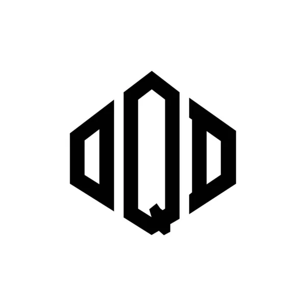 Projekt Logo Litery Oqd Kształcie Wielokąta Oqd Wielogon Kształt Sześcianu — Wektor stockowy