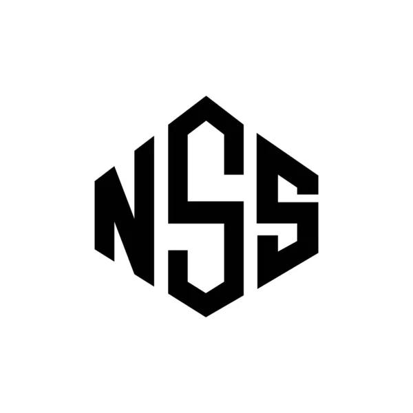 Nss Letter Logo Design Polygon Shape Nss Polygon Cube Shape — Stockový vektor