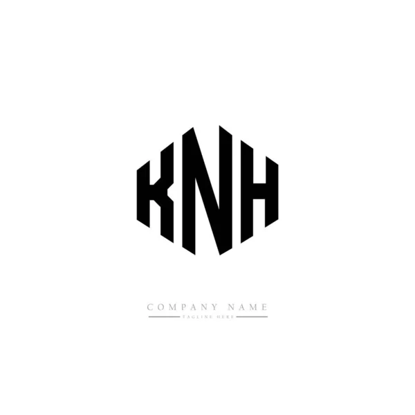 Knh Carta Inicial Logo Plantilla Diseño Vector — Archivo Imágenes Vectoriales