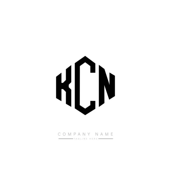 Kcn Carta Inicial Logotipo Modelo Vetor Design — Vetor de Stock