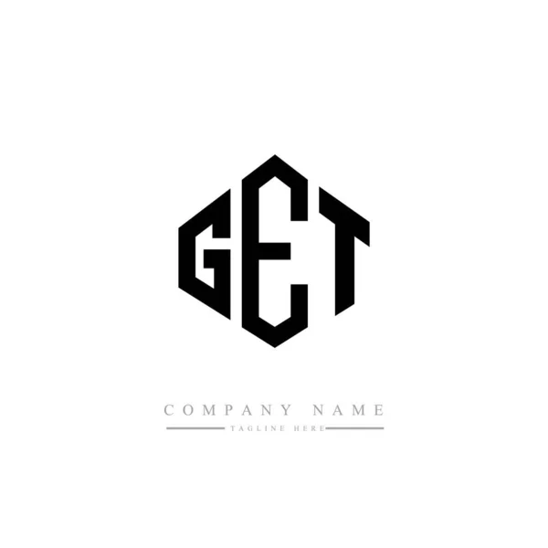 Lettera Get Logo Iniziale Modello Progettazione Vettoriale — Vettoriale Stock