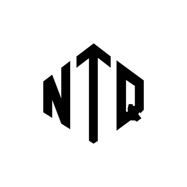 Design Logotipo Carta Ntq Com Forma Polígono Design Logotipo Forma — Vetor de Stock