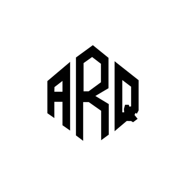 Arq Letter Logo Design Polygon Shape Arq Polygon Cube Shape — Wektor stockowy