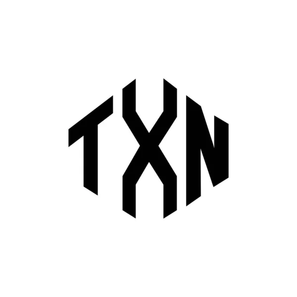 Txn Buchstabenlogo Design Mit Polygonform Logo Design Aus Txn Polygon — Stockvektor