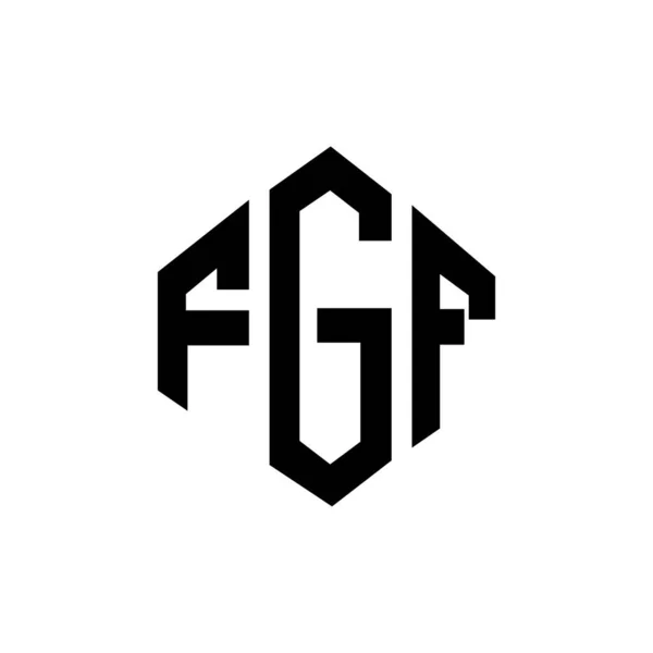 Fgf Letter Logo Design Polygon Shape Fgf Polygon Cube Shape — Vettoriale Stock