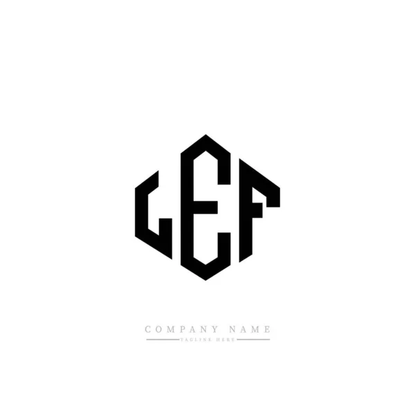 Logo Lef Lettera Design Con Forma Poligonale Design Del Logo — Vettoriale Stock