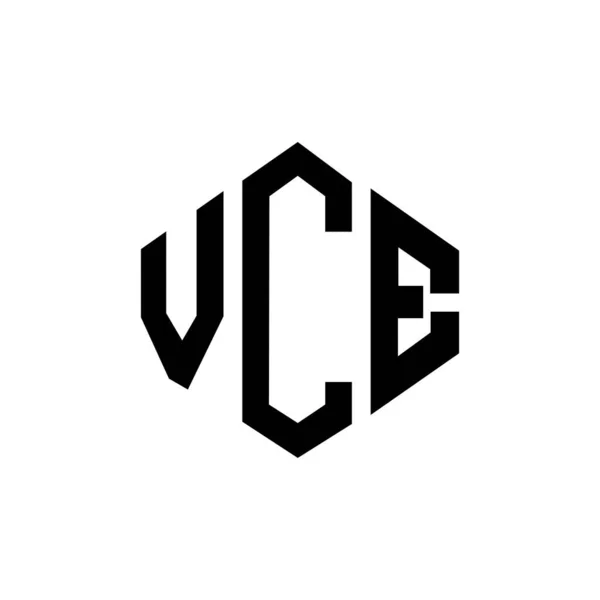 Vce Letter Logo Design Polygon Shape Vce Polygon Cube Shape — Stockvector