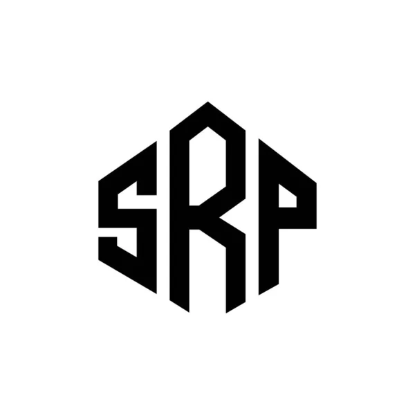 Srp Letter Logo Design Polygon Shape Srp Polygon Cube Shape — 스톡 벡터