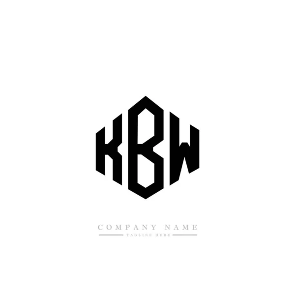 Kbw Letter Initial Logo Template Vector — Stock Vector