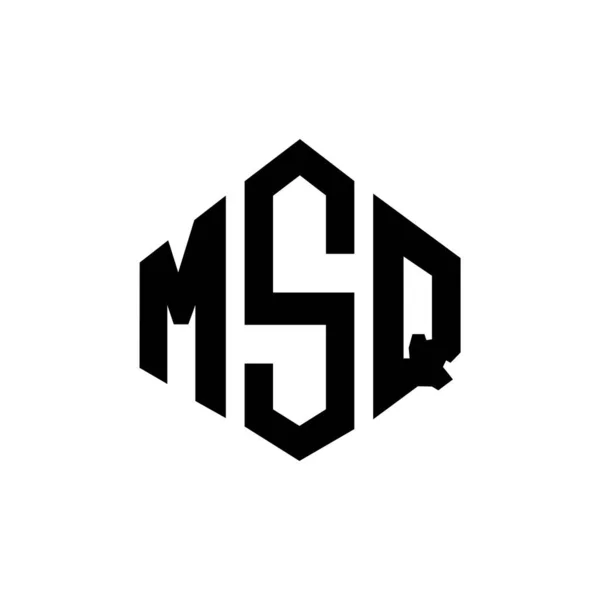 Msq Letter Logo Design Polygon Shape Msq Polygon Cube Shape — ストックベクタ