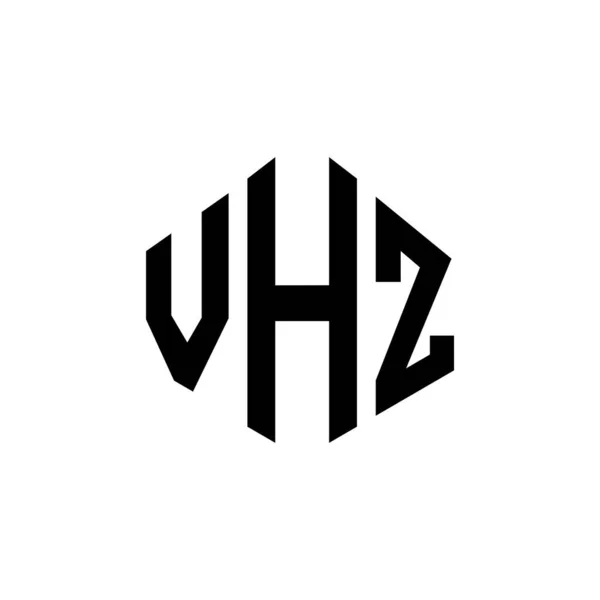 Vhz Letter Logo Design Polygon Shape Vhz Polygon Cube Shape — Stockvector