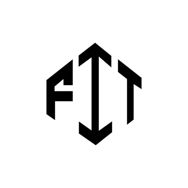 다각형 Fit 디자인 Fit 폴리곤 정육면체 디자인 Fit 헥사곤 주형은 — 스톡 벡터