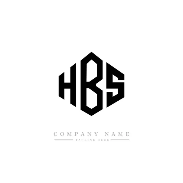 Hbs Letter Logo Design Polygon Shape Hbs Polygon Cube Shape — 图库矢量图片