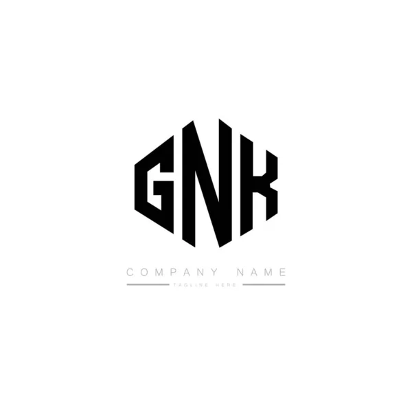 Gnk Carta Inicial Logotipo Plantilla Vector — Archivo Imágenes Vectoriales