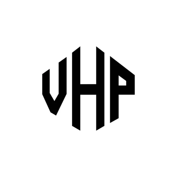 Vhp Letter Logo Ontwerp Met Polygon Vorm Vhp Polygon Kubus — Stockvector