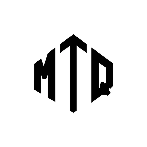 Mtq Letter Logo Design Polygon Shape Mtq Polygon Cube Shape — Stockvektor