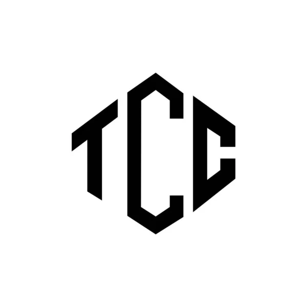 Tcc Letter Logo Design Polygon Shape Tcc Polygon Cube Shape — Wektor stockowy