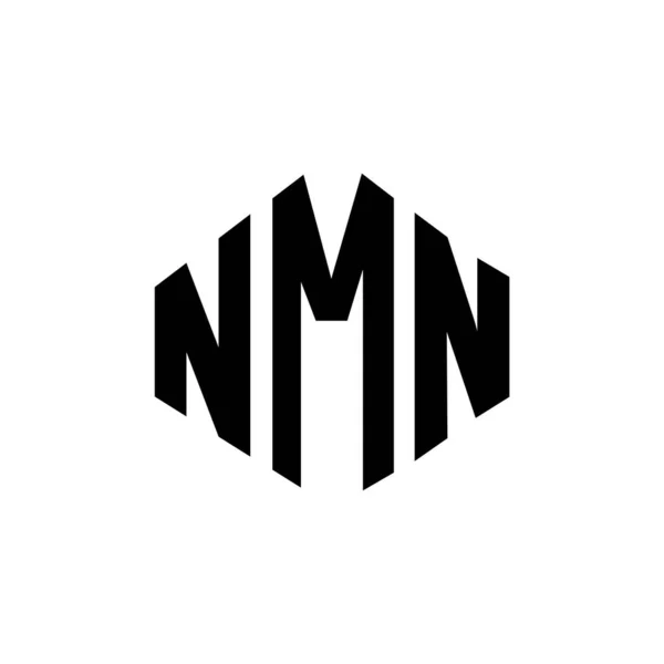 Nmn Buchstabenlogo Design Mit Polygonform Logo Design Aus Nmn Polygon — Stockvektor