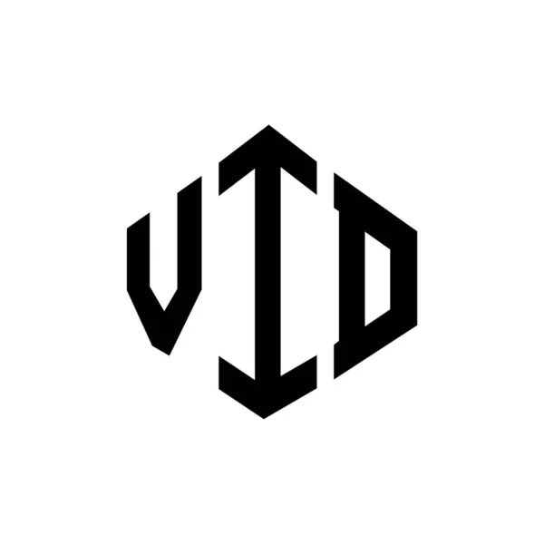 Vid Letter Logo Design Polygon Shape Vid Polygon Cube Shape — Stock Vector