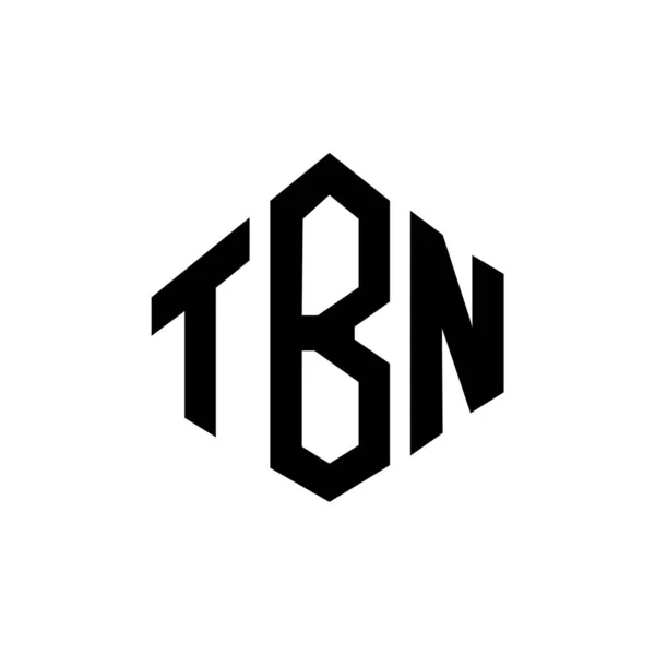 Tbn Letter Logo Design Polygon Shape Tbn Polygon Cube Shape — Stockový vektor