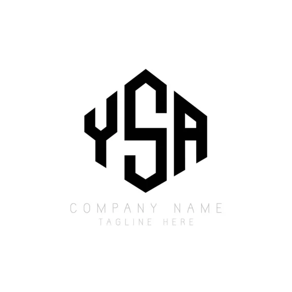 Ysa Letter Logo Design Polygon Shape Ysa Polygon Cube Shape — Stock Vector