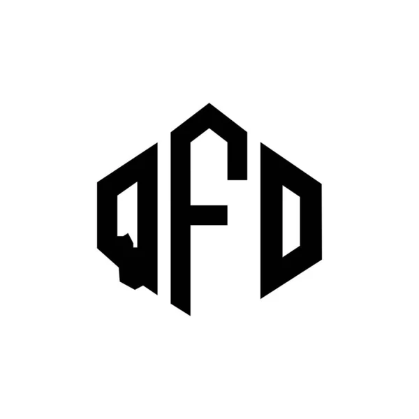 Qfo Letter Logo Design Polygon Shape Qfo Polygon Cube Shape — Image vectorielle