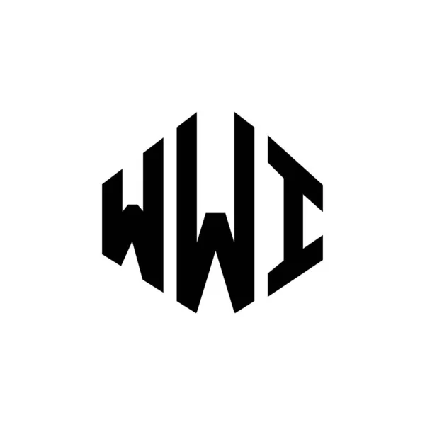Wwi Letter Logo Design Polygon Shape Wwi Polygon Cube Shape —  Vetores de Stock