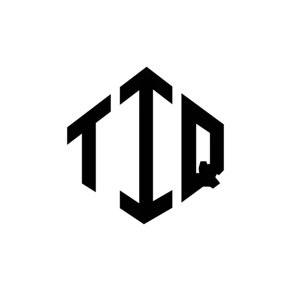 Tiq Letter Logo Design Polygon Shape Tiq Polygon Cube Shape — 스톡 벡터