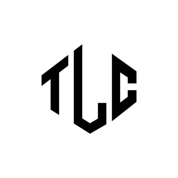 Tlc Letter Logo Design Polygon Shape Tlc Polygon Cube Shape — Stok Vektör
