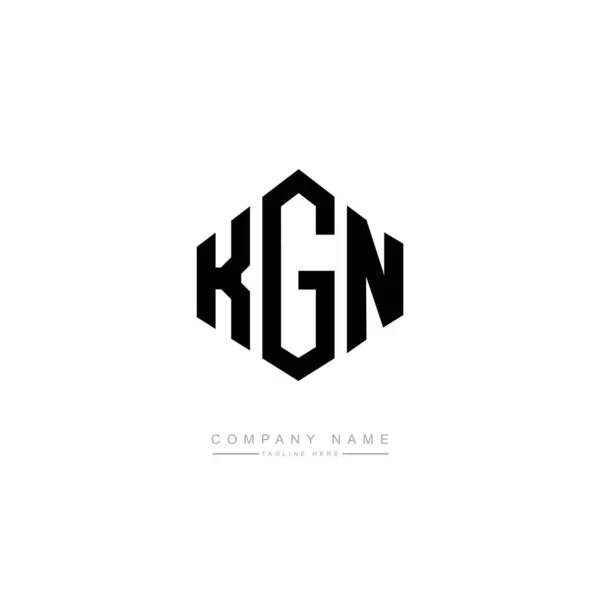 Kgn Carta Inicial Logotipo Modelo Vetor — Vetor de Stock