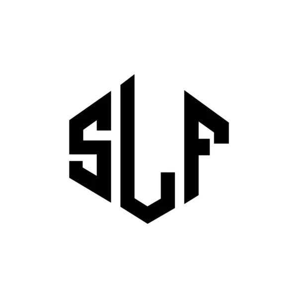 Slf Letter Logo Design Polygon Shape Slf Polygon Cube Shape — Image vectorielle