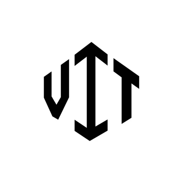 Vit Letter Logo Design Polygon Shape Vit Polygon Cube Shape — стоковый вектор