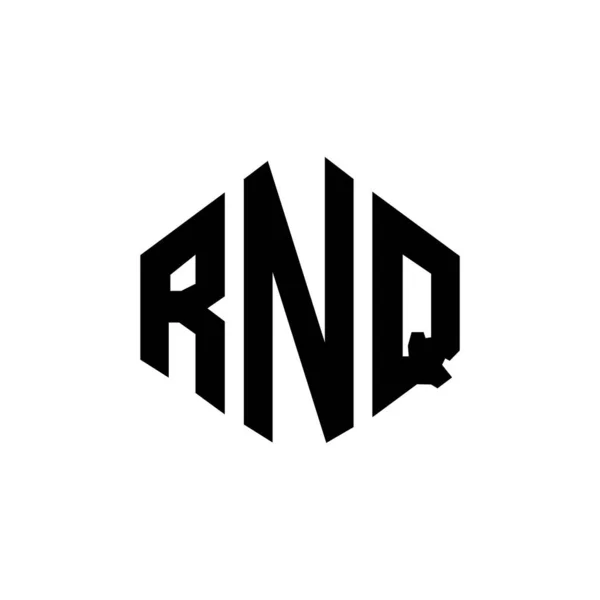 Rnq Letter Logo Design Polygon Shape Rnq Polygon Cube Shape — Διανυσματικό Αρχείο