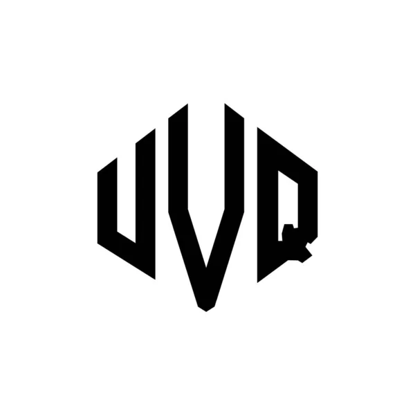 Uvq Letter Logo Design Polygon Shape Uvq Polygon Cube Shape — Stockvektor