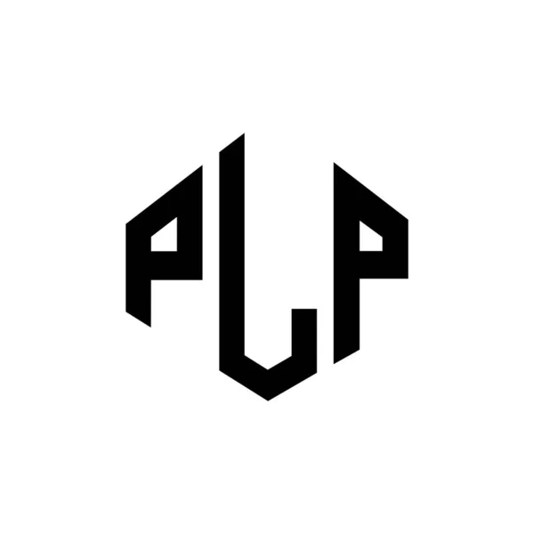 Plp Letter Logo Design Polygon Shape Plp Polygon Cube Shape — Image vectorielle