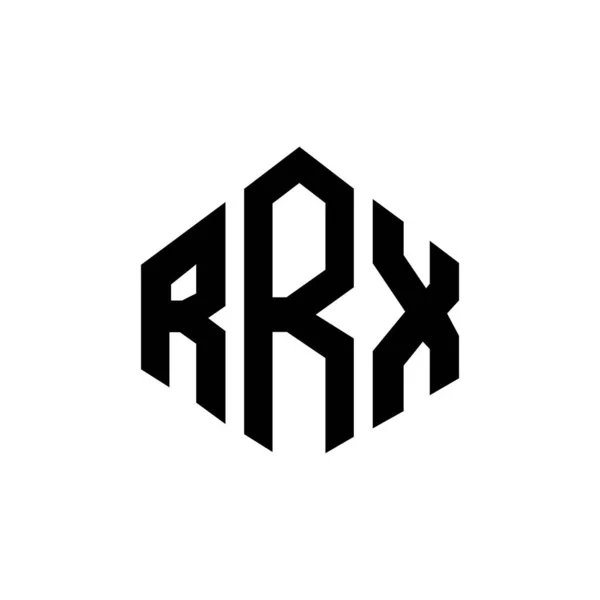 Rrx Letter Logo Design Polygon Shape Rrx Polygon Cube Shape — Archivo Imágenes Vectoriales