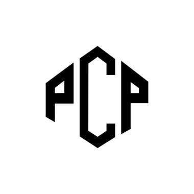 Çokgen şekilli PCP harf logosu tasarımı. PCP çokgen ve küp şeklinde logo tasarımı. PCP altıgen vektör logosu beyaz ve siyah renkler. PCP monogramı, iş ve emlak logosu.